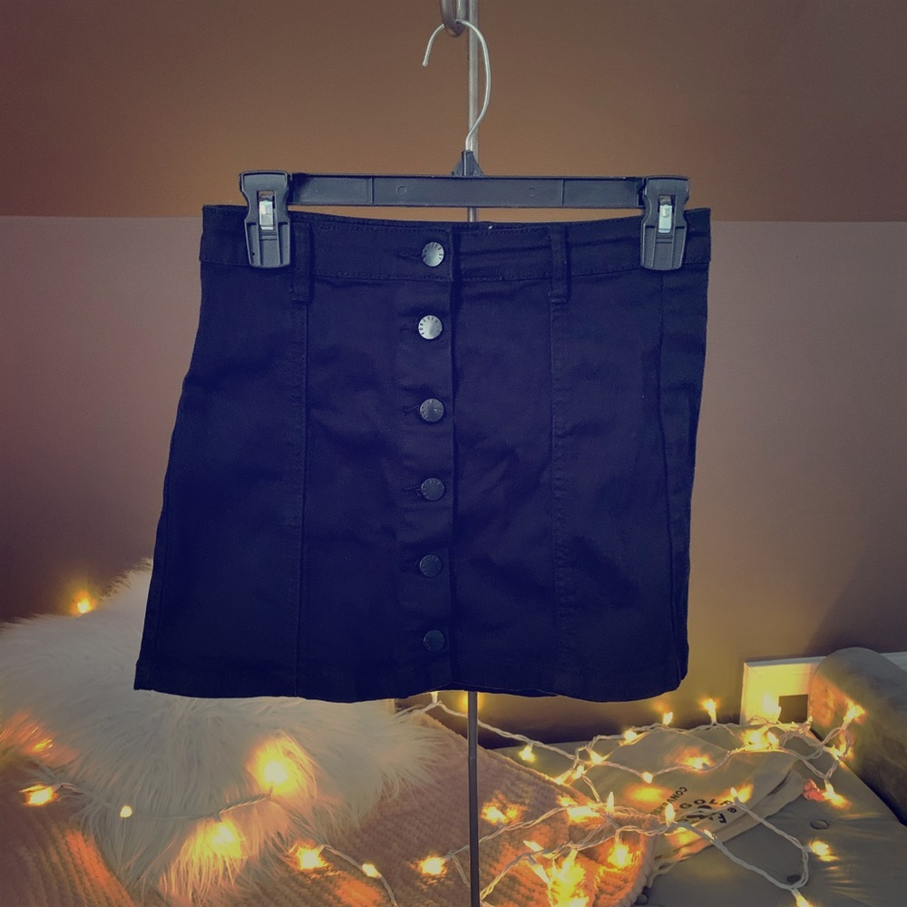 Black Jean Skirt